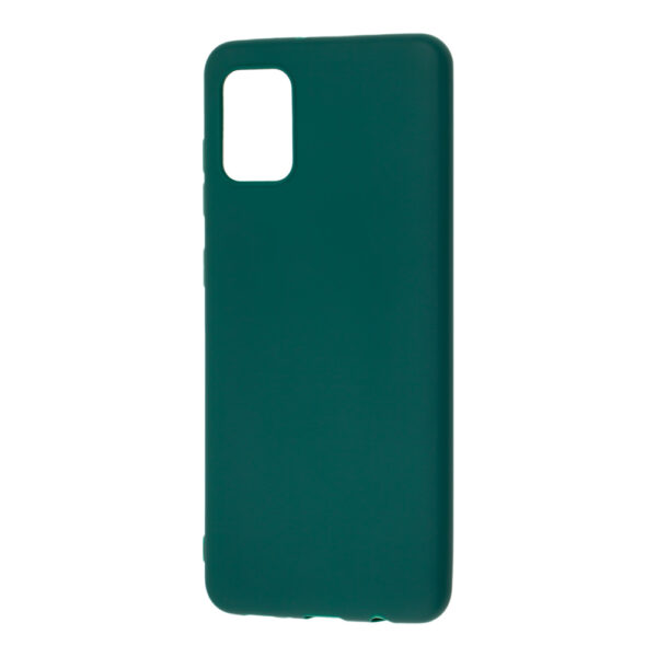 Матовый силиконовый TPU чехол для Samsung Galaxy A31 – Зеленый / Forest green