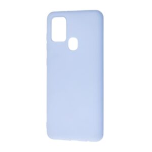 Матовый силиконовый TPU чехол для Samsung Galaxy A21s – Голубой / Lilac Blue