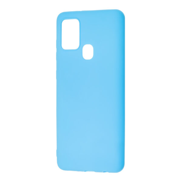 Матовый силиконовый TPU чехол для Samsung Galaxy A21s – Голубой