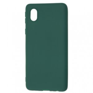 Матовый силиконовый TPU чехол для Samsung Galaxy A01 Core / M01 Core – Зеленый / Forest green