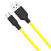 Кабель Hoco X21 plus Silicone Micro USB 2.4A (1м) – Black / Yellow 71685