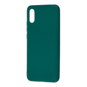 Матовый силиконовый TPU чехол для Xiaomi Redmi 9A – Зеленый / Forest green