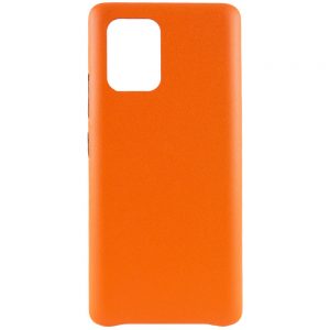 Кожаный чехол Leather Case для Samsung Galaxy S10 lite (G770F) – Оранжевый