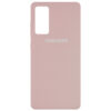 Оригинальный чехол Silicone Cover 360 с микрофиброй для Samsung Galaxy S20 FE – Розовый  / Pink Sand