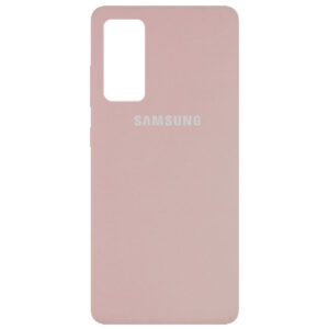 Оригинальный чехол Silicone Cover 360 с микрофиброй для Samsung Galaxy S20 FE – Розовый  / Pink Sand