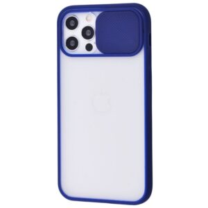 Чехол Camshield mate TPU со шторкой для камеры для Iphone 12 / 12 Pro – Dark blue