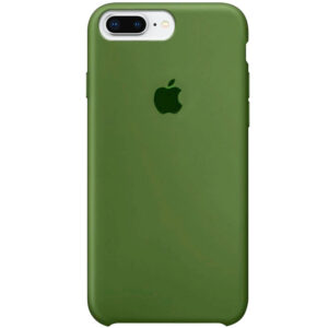 Оригинальный чехол Silicone Case с микрофиброй для Iphone 7 Plus / 8 Plus – Зеленый / Army green