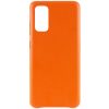 Кожаный чехол Leather Case для Samsung Galaxy S20 – Оранжевый