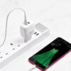 Мережевий зарядний пристрій Hoco C77A + кабель MicroUSB 2USB 2.4A White 71540