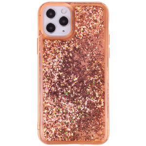 TPU+PC чехол Sparkle glitter для Iphone 11 Pro – Персиковый
