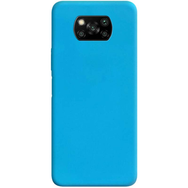 Матовый силиконовый TPU чехол для Xiaomi Poco X3 NFC / Poco X3 – Голубой