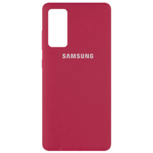 Оригинальный чехол Silicone Cover 360 с микрофиброй для Samsung Galaxy S20 FE – Красный / Rose Red