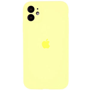 Оригинальный чехол Silicone Case Full Camera Protective с микрофиброй для Iphone 11 – Желтый / Mellow Yellow