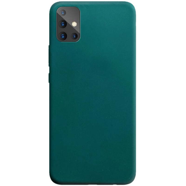 Матовый силиконовый TPU чехол для Samsung Galaxy A71 – Зеленый / Forest green