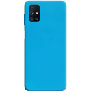 Матовый силиконовый TPU чехол для Samsung Galaxy M51 – Голубой