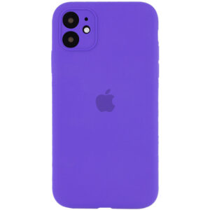 Оригинальный чехол Silicone Case Full Camera Protective с микрофиброй для Iphone 11 – Фиолетовый / Ultra Violet