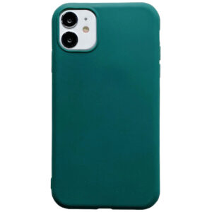 Матовый силиконовый TPU чехол для Iphone 11 – Зеленый / Forest green