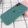 Оригинальный чехол Silicone Case Full Camera Protective с микрофиброй для Iphone 11 – Зеленый / Pine green 72103