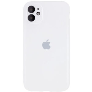 Оригинальный чехол Silicone Case Full Camera Protective с микрофиброй для Iphone 11 – Белый / White