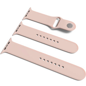 Ремешок силиконовый Sport Band для Apple Watch 42 mm / 44 mm / 45mm / 49 mm  (S/M) – Розовый / Pink Sand