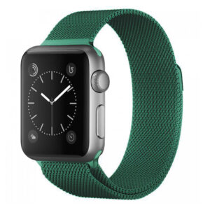 Ремешек Миланская петля Milanese Loop для Apple Watch 42 mm / 44 mm / SE 44 mm / 45mm – Dark green