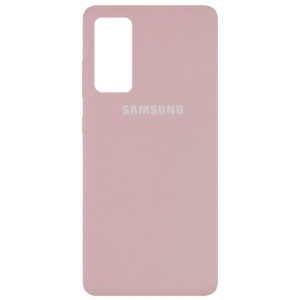 Оригинальный чехол Silicone Cover 360 с микрофиброй для Samsung Galaxy S20 FE – Розовый / Pudra