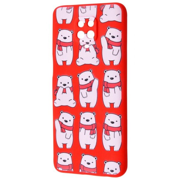 Чохол WAVE Fancy для Xiaomi Redmi Note 9s / Note 9 Pro / Note 9 Pro Max Bears with a scarf / Red