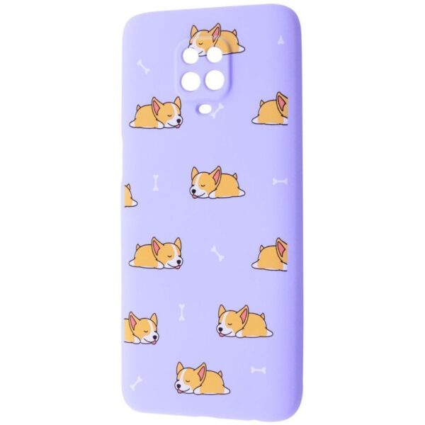 TPU чехол WAVE Fancy Case для Xiaomi Redmi Note 9s / Note 9 Pro / Note 9 Pro Max – Sleeping corgi / Light purple
