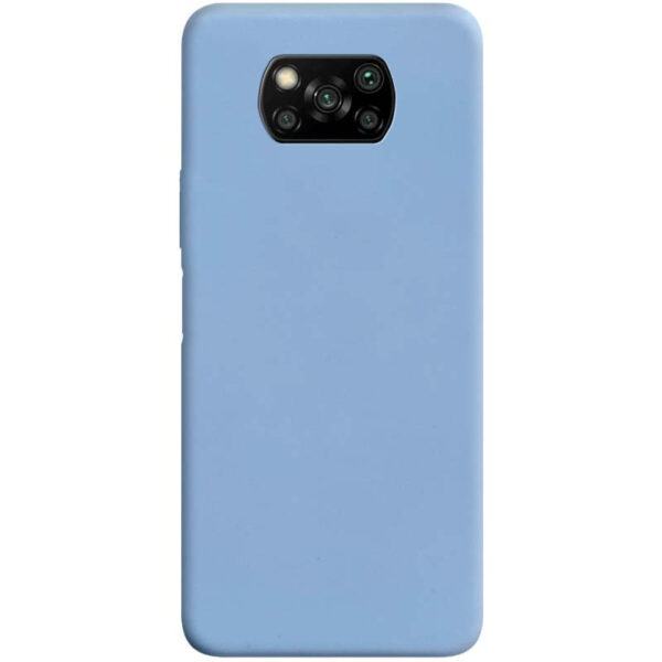 Матовый силиконовый TPU чехол для Xiaomi Poco X3 NFC / Poco X3 – Голубой / Lilac Blue
