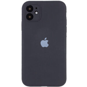 Оригинальный чехол Silicone Case Full Camera Protective с микрофиброй для Iphone 11 – Серый / Dark Gray