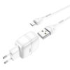 Мережевий зарядний пристрій Hoco C77A + кабель MicroUSB 2USB 2.4A White 71538