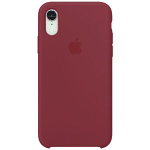 Оригинальный чехол Silicone Case с микрофиброй для Iphone XR – Бордовый / Maroon