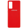 Оригинальный чехол Silicone Cover 360 с микрофиброй для Samsung Galaxy S20 FE – Красный / Red
