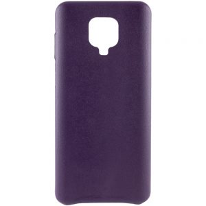 Кожаный чехол Leather Case для Xiaomi Redmi Note 9s / Note 9 Pro / Note 9 Pro Max – Фиолетовый