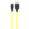 Кабель Hoco X21 plus Silicone Micro USB 2.4A (1м) – Black / Yellow