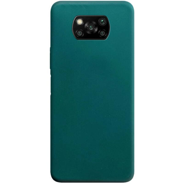 Матовый силиконовый TPU чехол для Xiaomi Poco X3 NFC / Poco X3 – Зеленый / Forest green