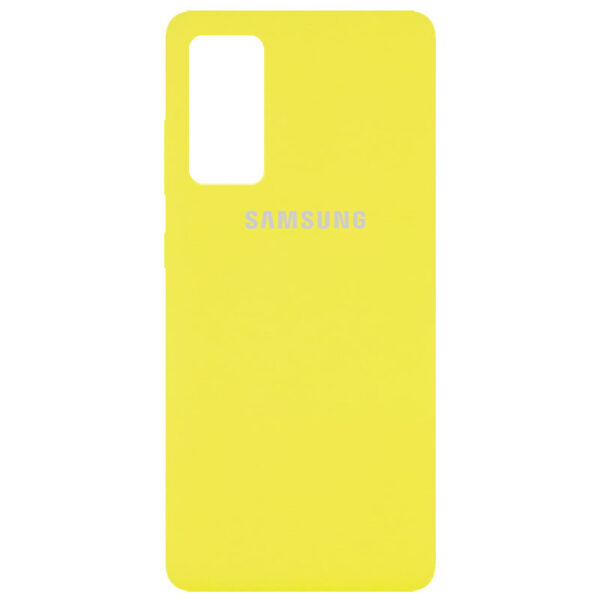 Оригинальный чехол Silicone Cover 360 с микрофиброй для Samsung Galaxy S20 FE – Желтый / Yellow