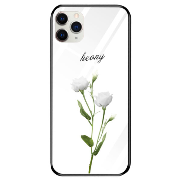 TPU+Glass чехол Night case светящийся в темноте для Iphone 11 Pro – Lovely / Белый