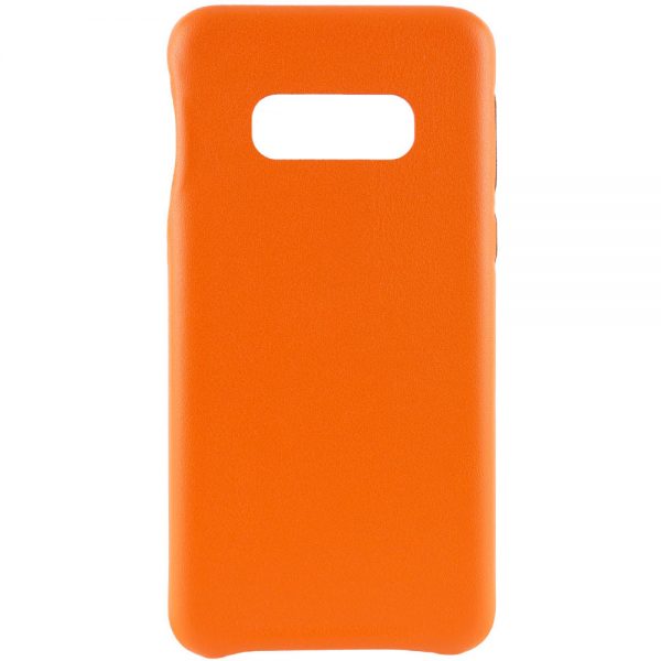 Кожаный чехол Leather Case для Samsung Galaxy S10e (G970) – Оранжевый