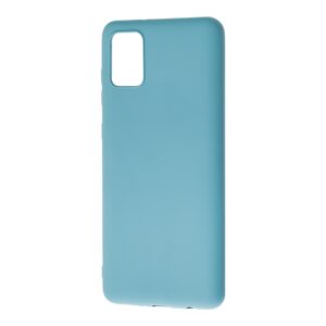 Матовый силиконовый TPU чехол для Samsung Galaxy A31 – Синий / Powder Blue