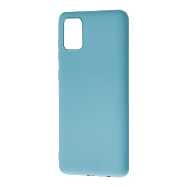 Матовый силиконовый TPU чехол для Samsung Galaxy A31 – Синий / Powder Blue