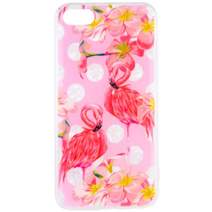 TPU чехол Glue Case Фламинго для Iphone 7 / 8 / SE (2020) – Розовый