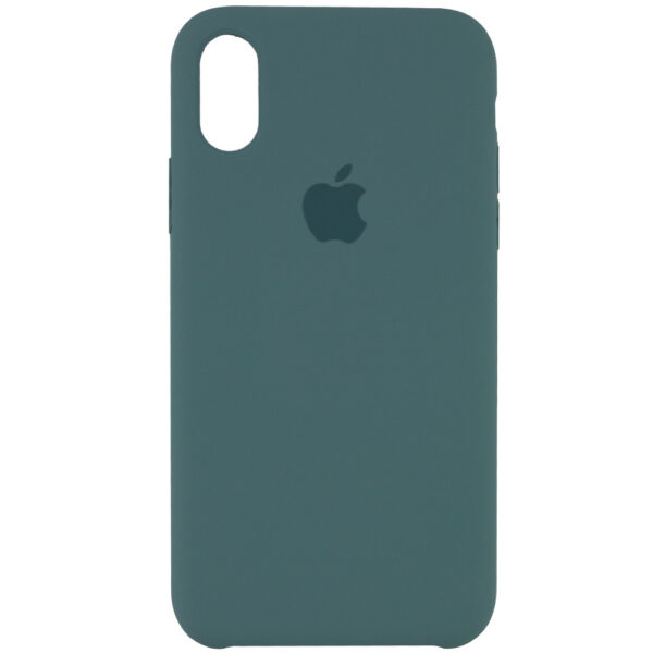 Оригинальный чехол Silicone Case с микрофиброй для Iphone XR – Зеленый / Pine green
