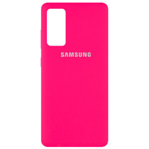 Оригинальный чехол Silicone Cover 360 с микрофиброй для Samsung Galaxy S20 FE – Розовый / Barbie pink