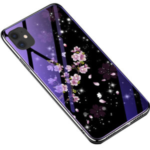 TPU+Glass чехол Fantasy с глянцевыми торцами для Iphone 11 – Цветение