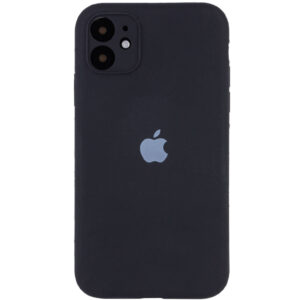 Оригинальный чехол Silicone Case Full Camera Protective с микрофиброй для Iphone 11 – Черный / Black