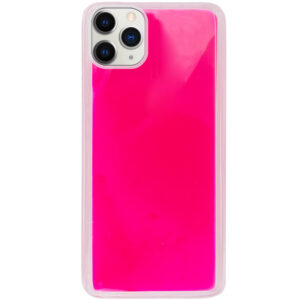 Неоновый чехол Neon Sand светящийся в темноте для Iphone 11 Pro – Розовый