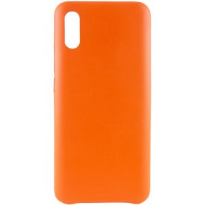 Кожаный чехол Leather Case для Xiaomi Redmi 9A – Оранжевый