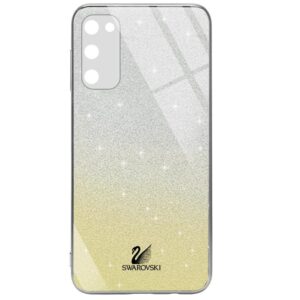 TPU+Glass чехол Swarovski Full Camera для Samsung Galaxy S20 FE – Золотой