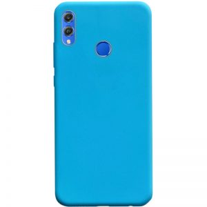 Матовый силиконовый TPU чехол на Huawei Honor 8x – Голубой
